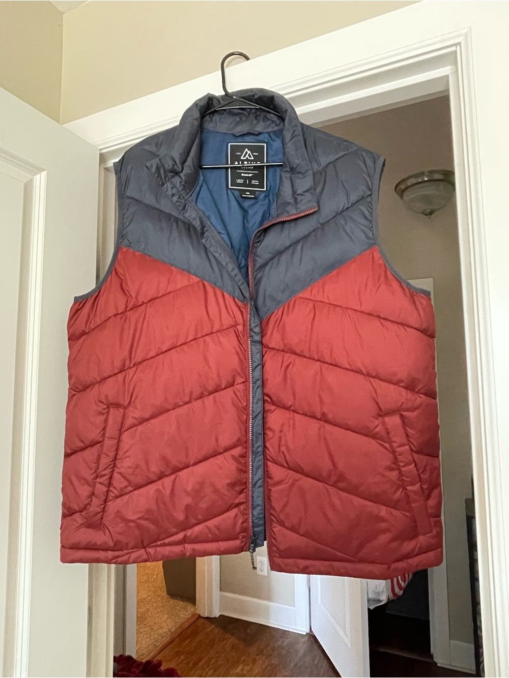 Alpine Design Navy Blue Quilted Jacket Interior Label